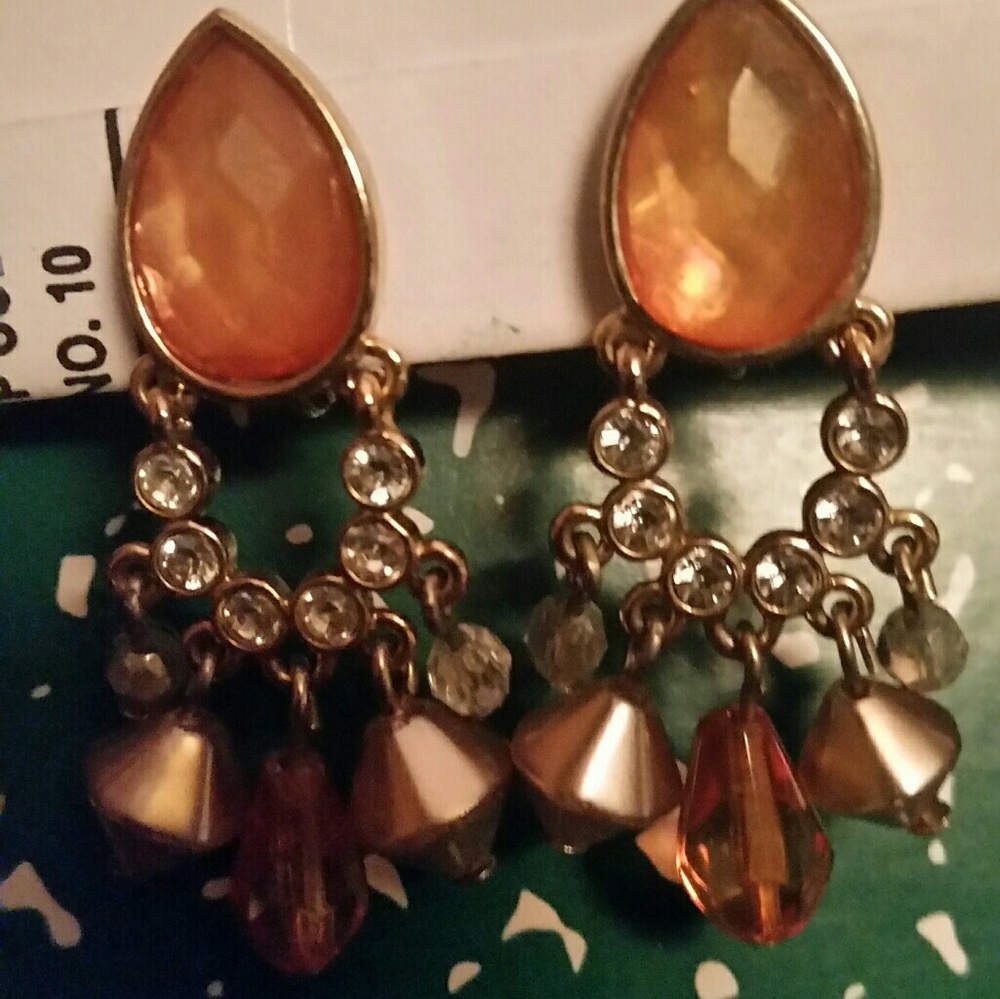 Vintage Silver and Gold Clip On Earrings